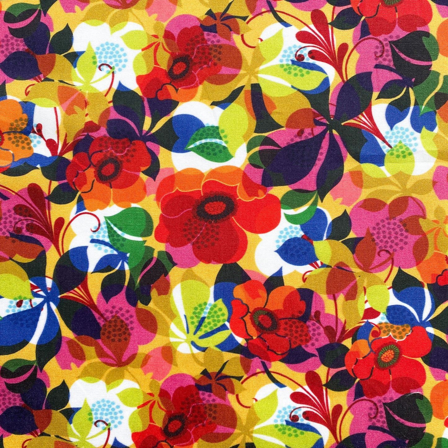Multi-color digital floral fabric