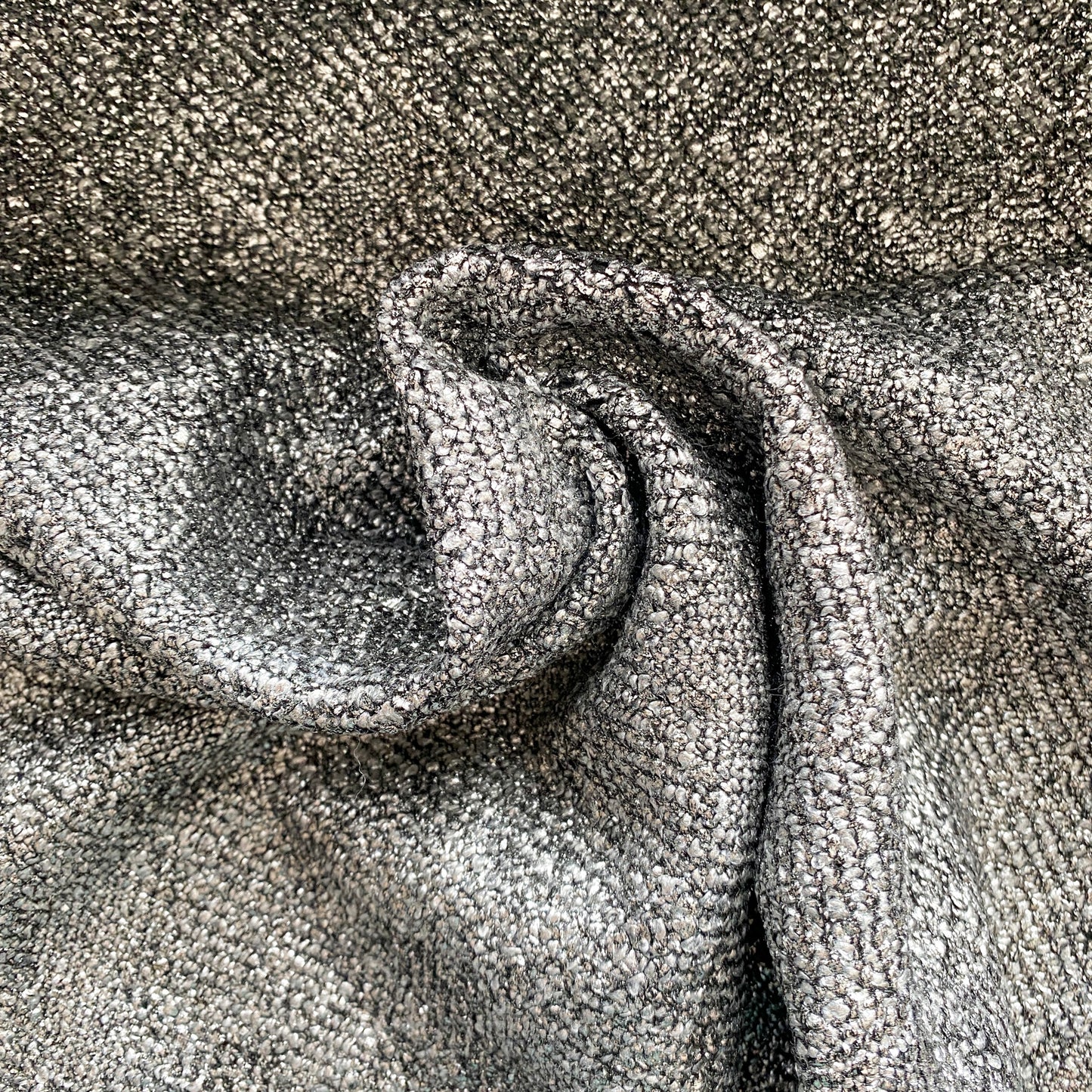 Deadstock Silver with Black and White Doubled-Sided Tweed