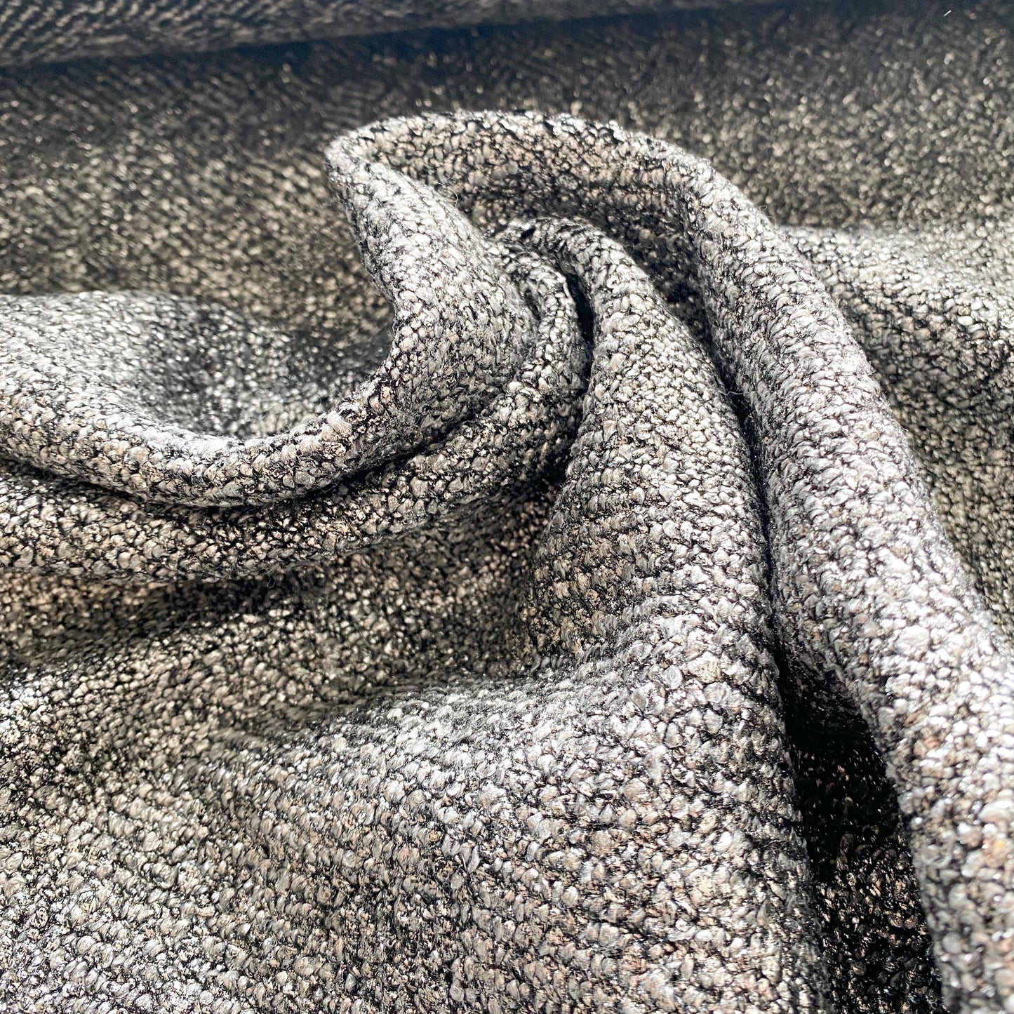 Deadstock Silver with Black and White Doubled-Sided Tweed