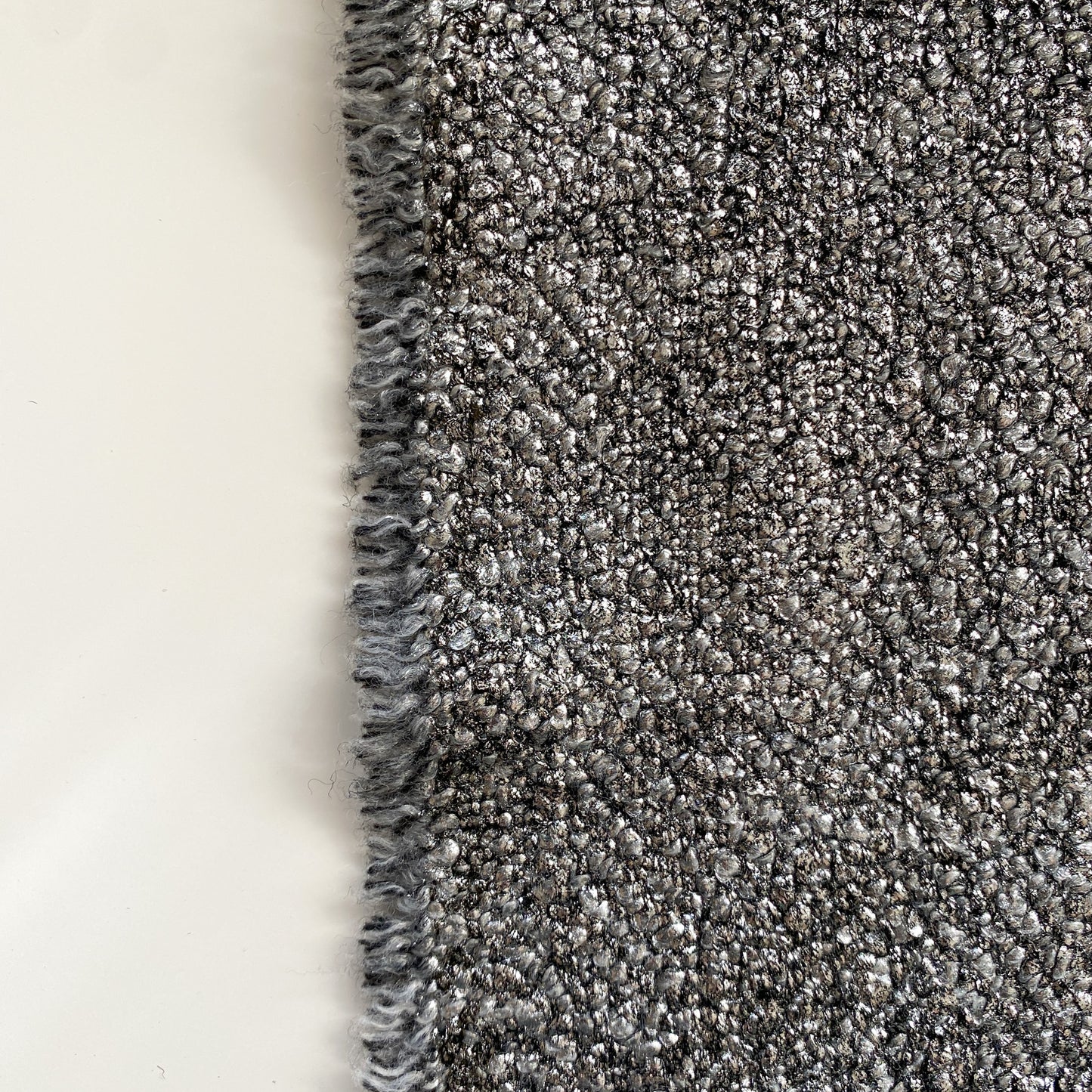 Deadstock Silver with Black and White Doubled-Sided Tweed