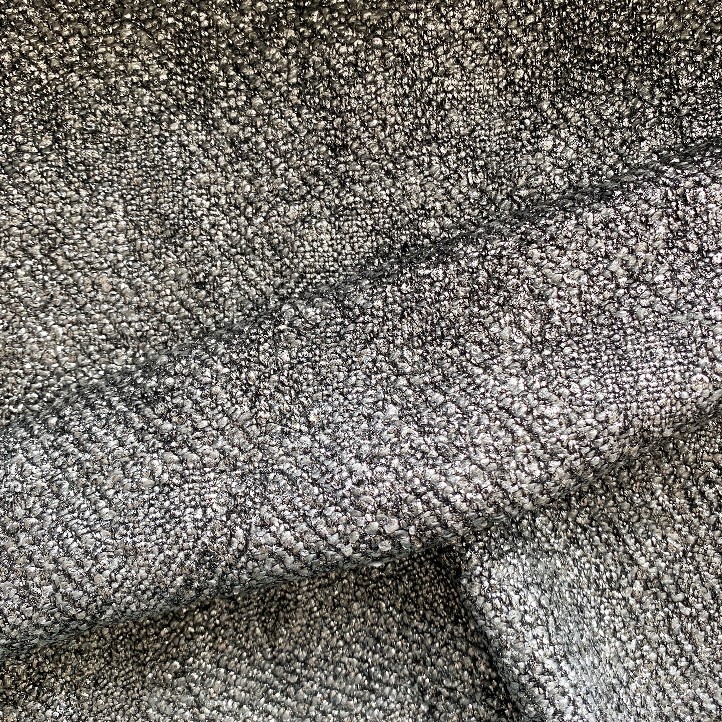 Deadstock Silver with Black and White Doubled-Sided Tweed