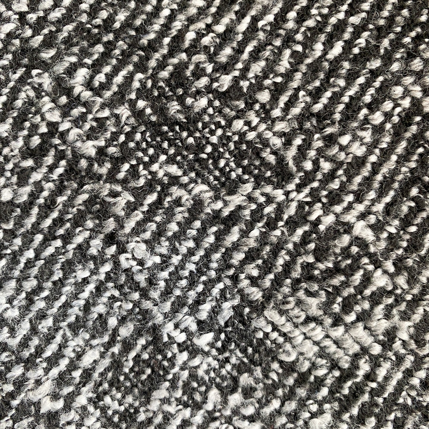 Deadstock Silver with Black and White Doubled-Sided Tweed