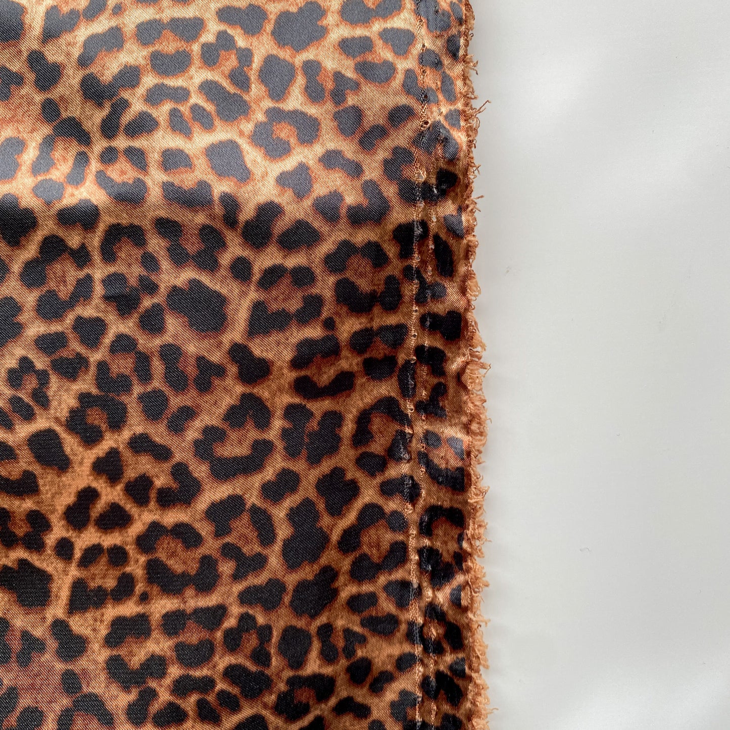 Deadstock Leopard Polyester Lining Fabric