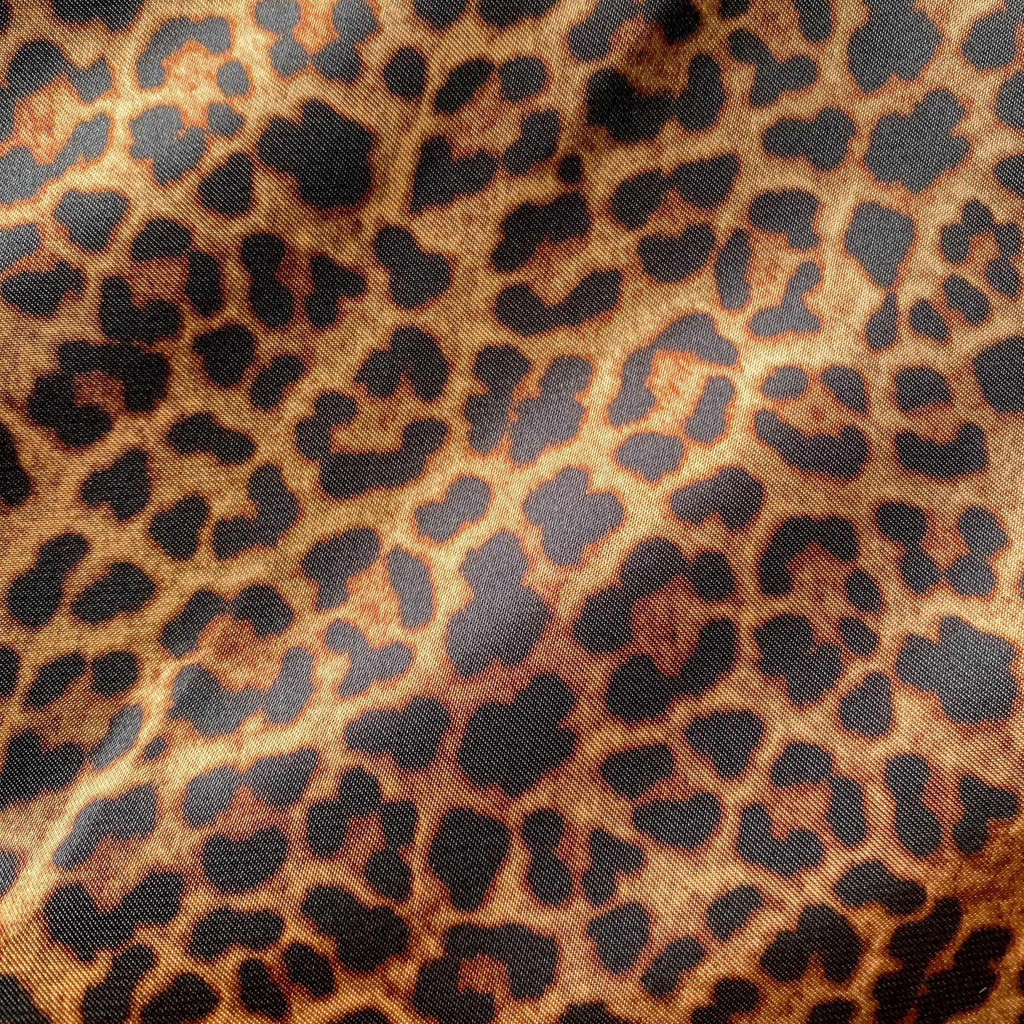 Deadstock Leopard Polyester Lining Fabric