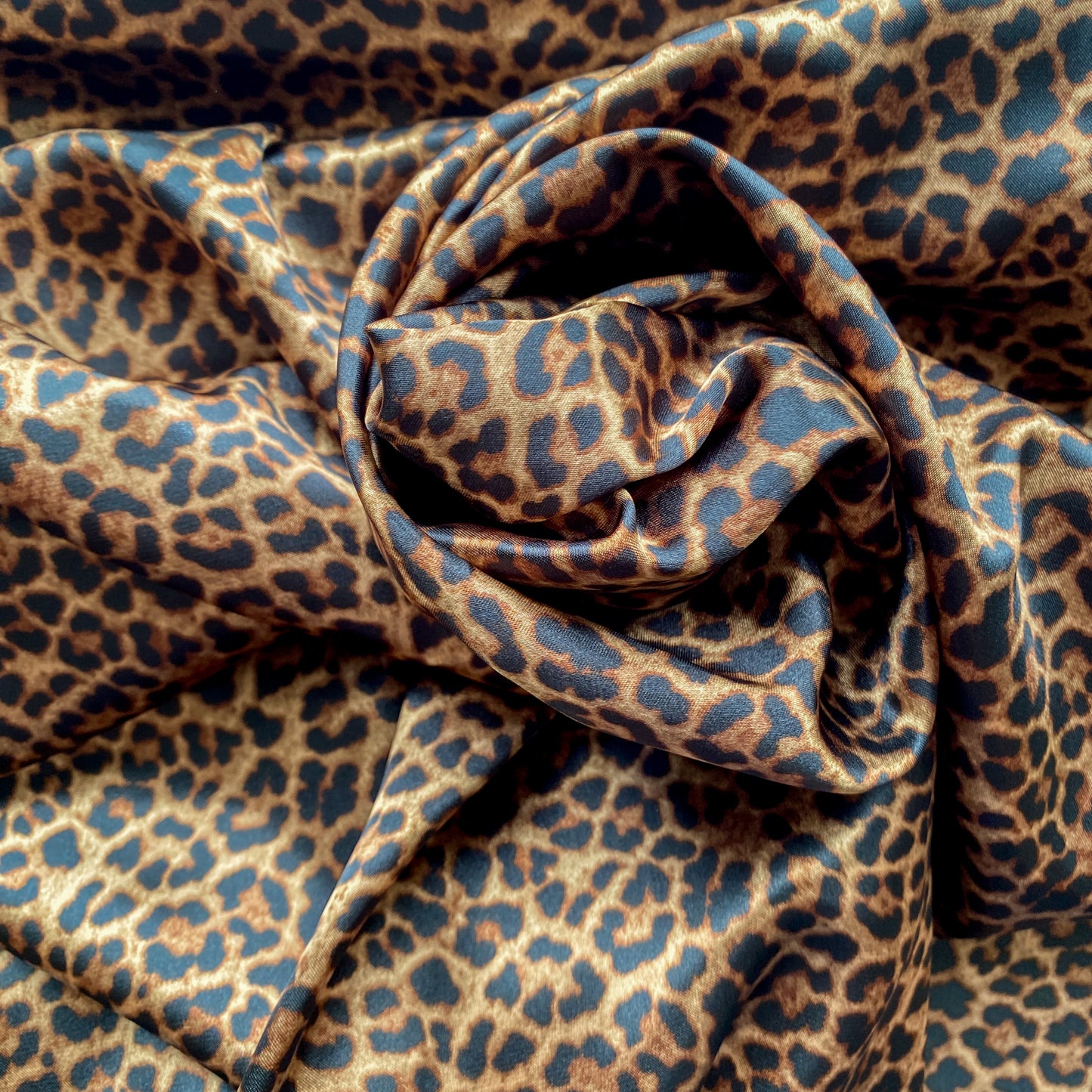 Deadstock Leopard Polyester Lining Fabric