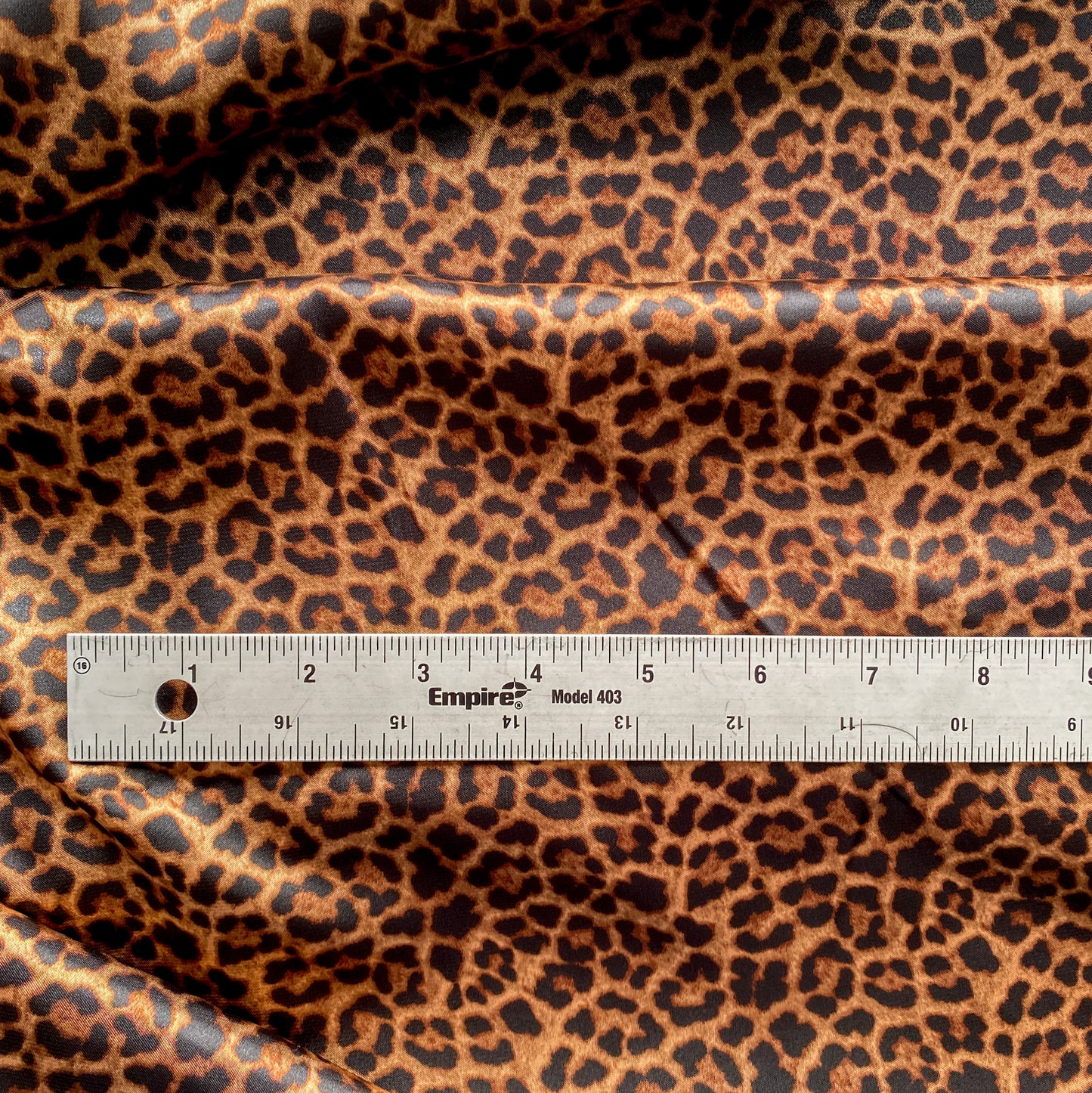 Deadstock Leopard Polyester Lining Fabric