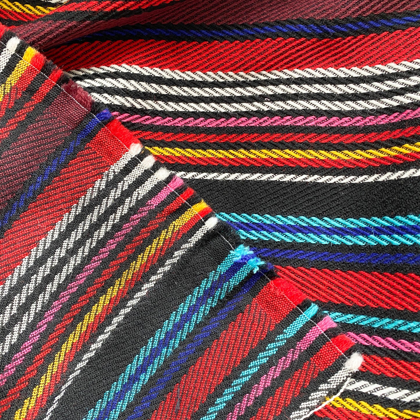 Designer Deadstock Candy Stripe Wool Fabric