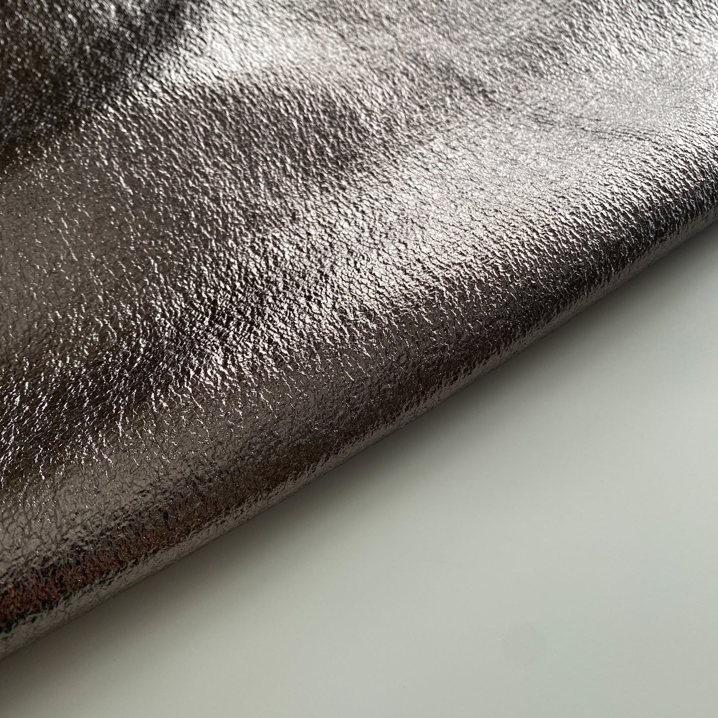 Deadstock Silver Laminated French Loop Terry