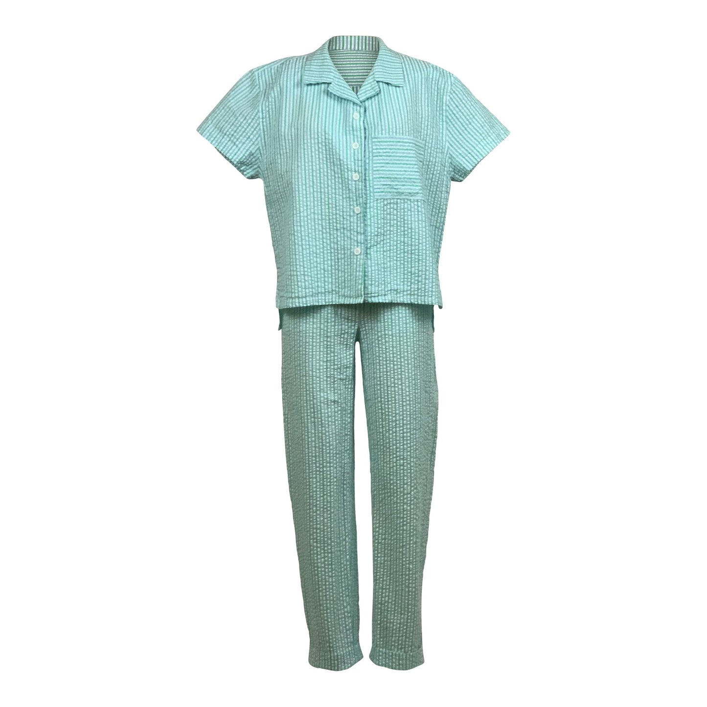 Robert Kaufman Breakers Seersucker in Mint