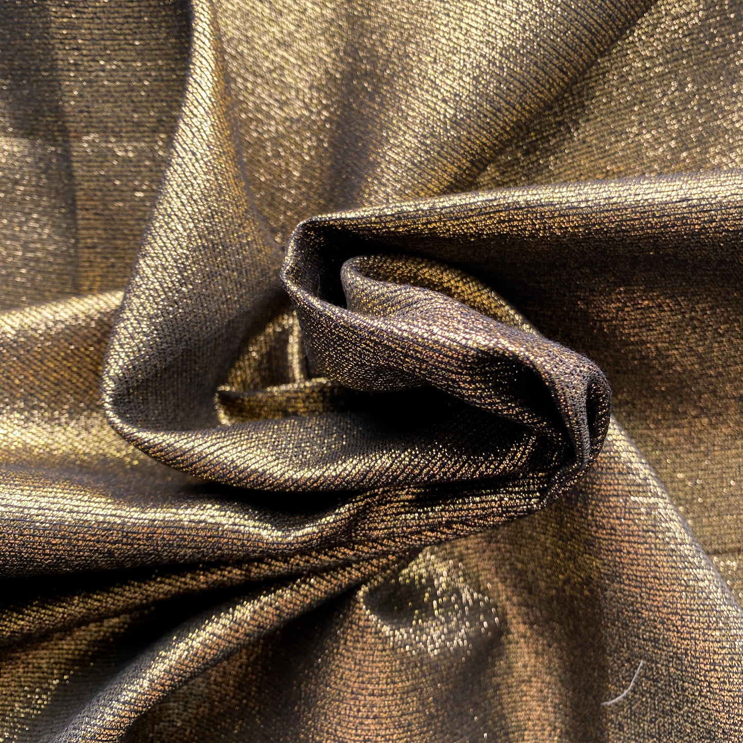 Black and Gold Woven Metallic Fabric