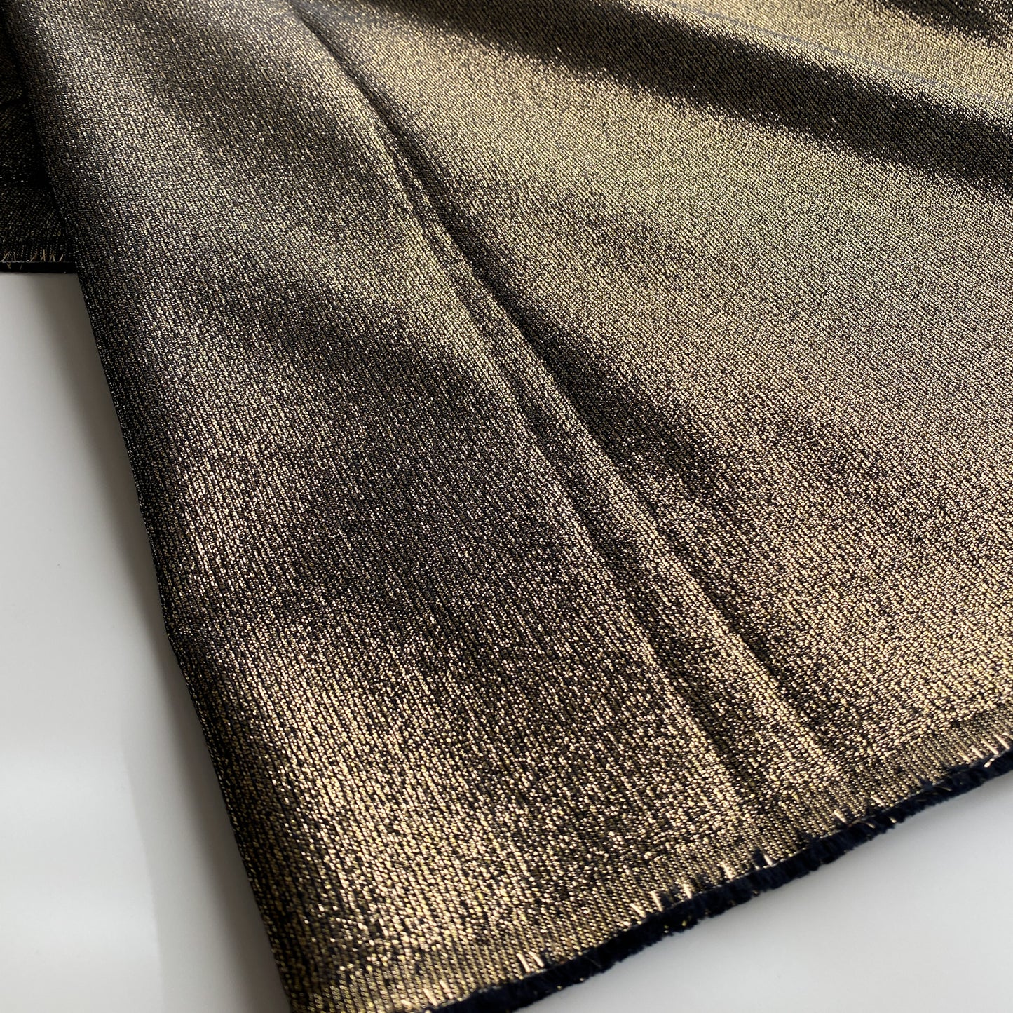 Black and Gold Woven Metallic Fabric