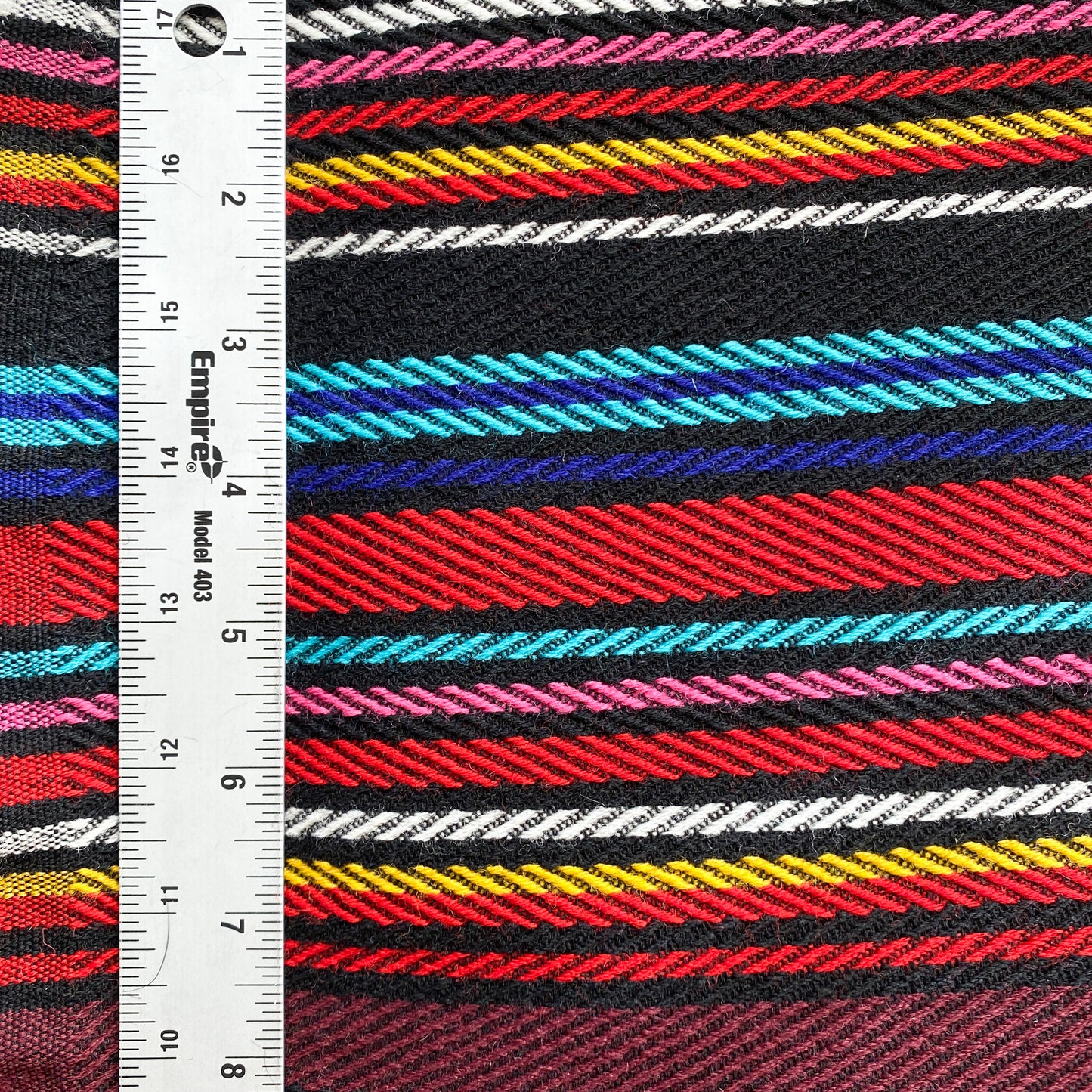 Designer Deadstock Candy Stripe Wool Fabric