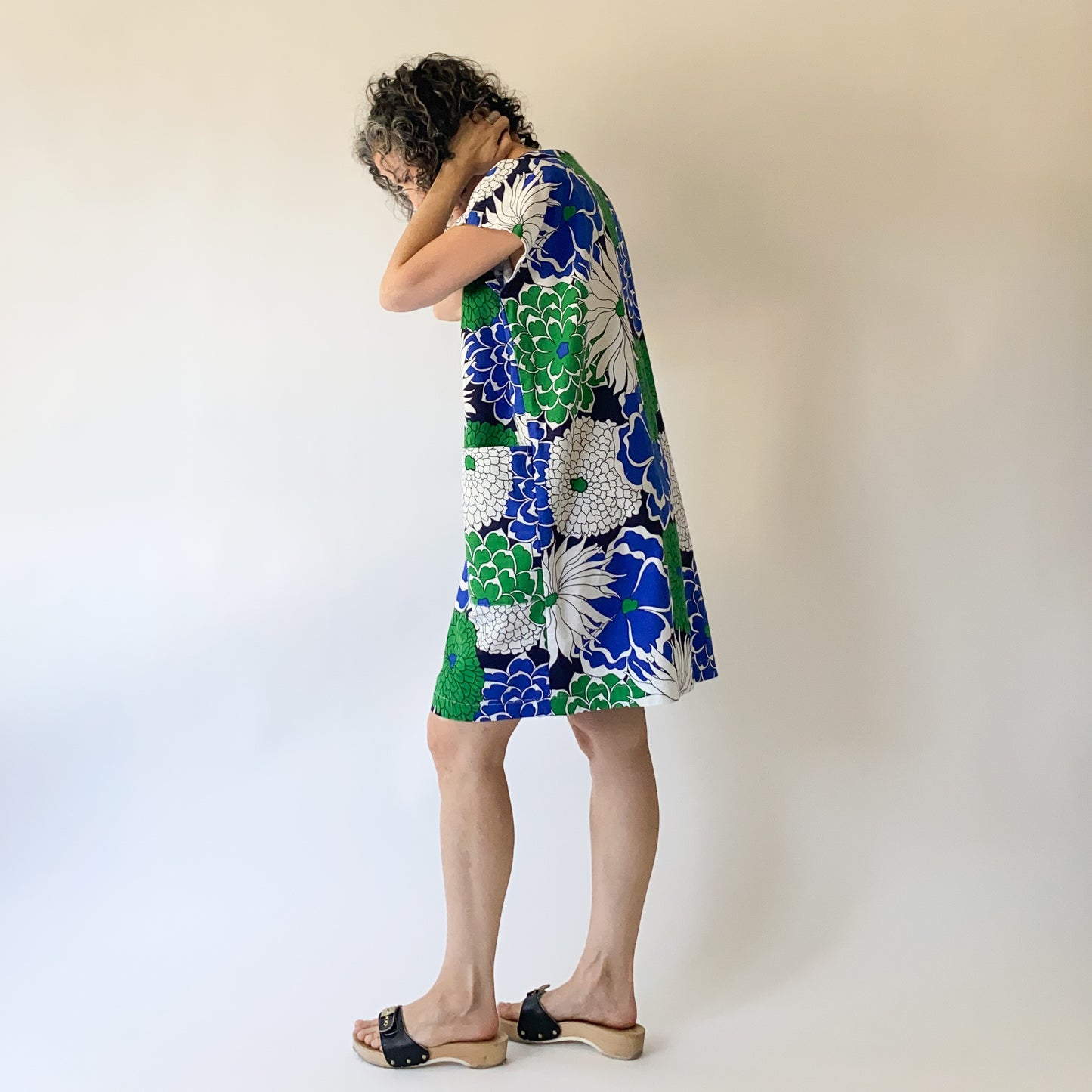 Polly Pocket Caftan Vintage Blue Green Floral