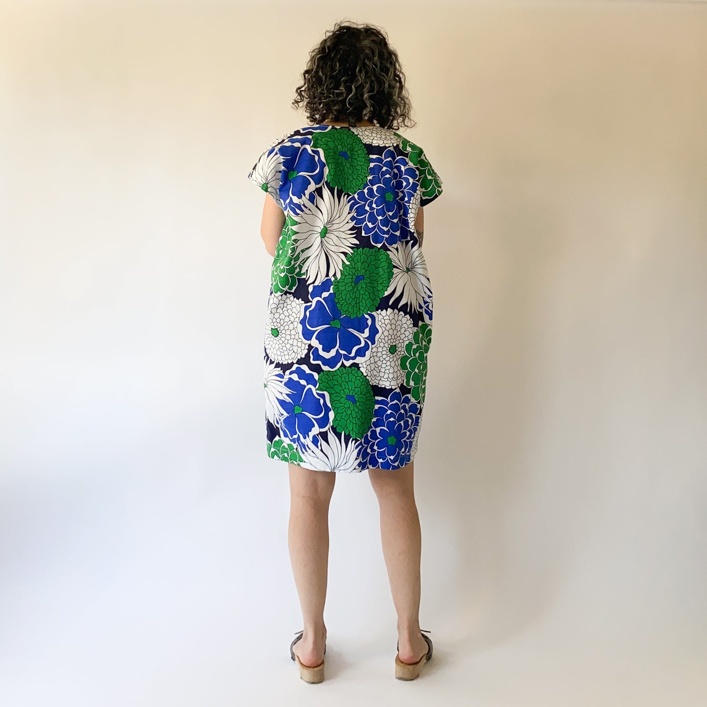 Polly Pocket Caftan Vintage Blue Green Floral
